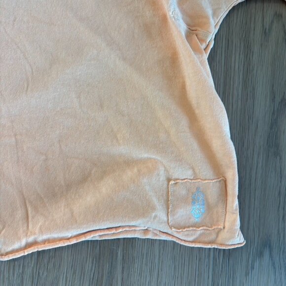 Free People Movement Boxy Cropped Crewneck T-shirt Neon Orange Large - Picture 3 of 6